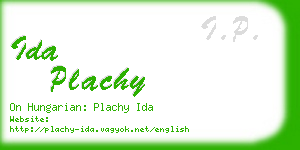 ida plachy business card